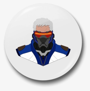 Soldier 76 Badge - Cartoon