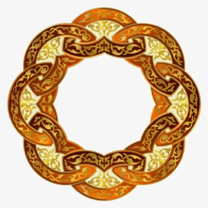 Orange Octagonal Frame Decoration, Luxury, Octagon, - Portable Network Graphics