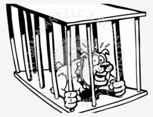 Dog In A Cage Drawing