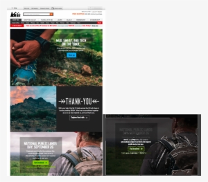 The Rei Website Places A Semiopaque Black Box Behind - Text On Image Website
