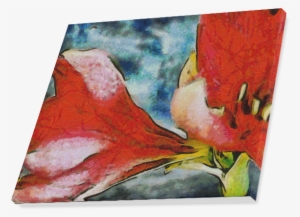 Red Flowers By Humphrey Isselt Canvas Print 20"x16" - Modern Art
