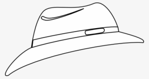 White Fedora Clip Art - Clip Art