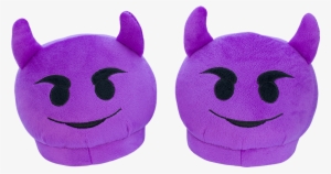 Emoji Slippers - Purple Devil - Devil