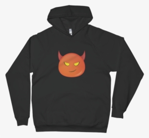 Expressive Red Devil Emoji Unisex Pullover Hoodie - You Can't Think And Hit