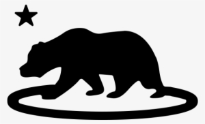 California Bear Rubber Stamp - Kingdom Of California Flag