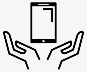 Open Hands Catching Mobile Phone Comments - Icon