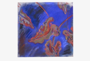 Snaking Elephant Ear, 20"x20" Pastel - Canvas