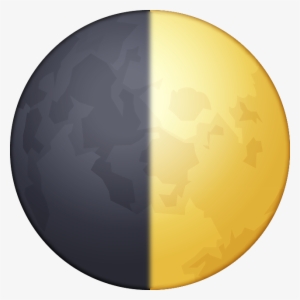 First Quarter Moon Emoji - First Quarter Moon Png
