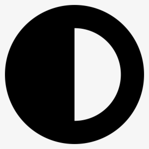 Moon First Quarter Svg Png Icon Free Download - Contrast Button