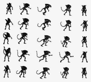 Here Are The Warrior Rotation Attacks Sprites - Alien Trilogy Ud