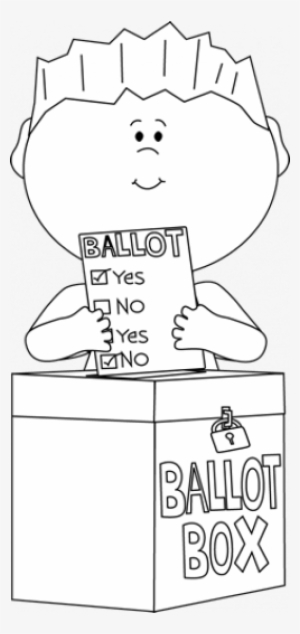 Voting Drawing Black And White - Clip Art