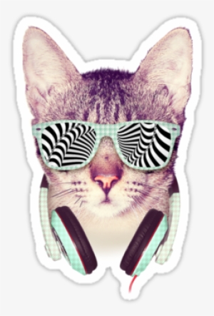 Tumblr Stickers Hipster - Cat - Hipster Cat T Shirt & Hoodie