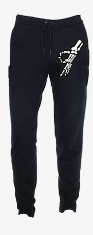Skeleton Hand - Black Slim Theory Pants