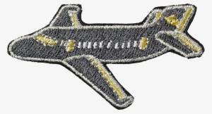 Black Gold Airplane Sticker Patch V=1536355074 - Embroidered Patch
