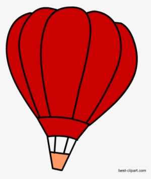 Free Red Hot Air Balloon Clip Art - Red Hot Air Balloon Clipart