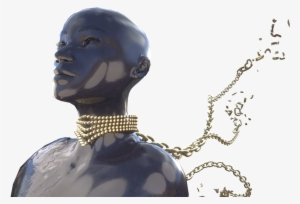 Pearls Collar, Chains And Broken - Bronze Sculpture