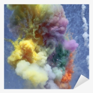 Vinilo Pixerstick Humo Del Arco Iris Cielo Despejado