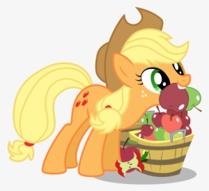 Applejack Mouth Filled With Apples - My Little Pony Applejack Apples