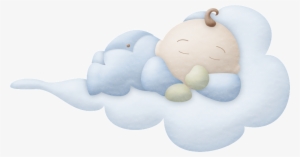 Un Poco De Png Transparente Para Un Bebé Durmiendo - Baby On Cloud Cartoon