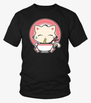Kawaii Japanese Anime Cat Ramen T-shirt - Disney Pin Trading Shirts