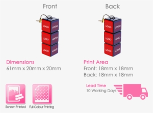 Rubix Cube Usb Stick Print Area - Usb Flash Drive