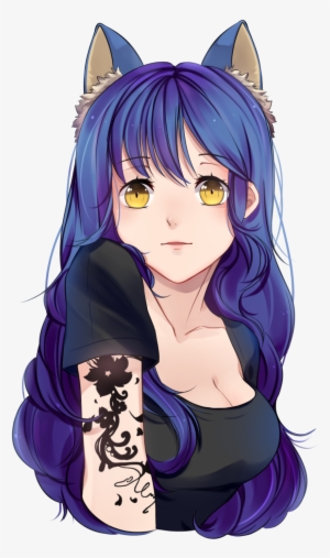 Tattoo Anime Cat Girl - Anime
