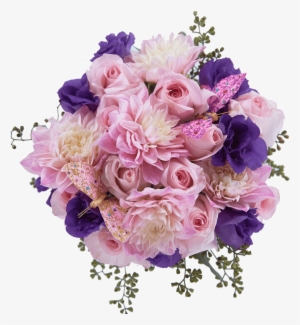 Madame Butterfly - Purple Bouquet Rose Png