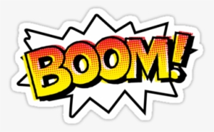 Quot Boom Comic Onomatopoeia Quot Stickers By Gtdesigns - Comic Onomatopoeia Boom