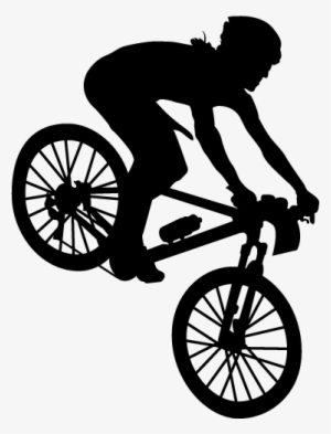 Mountain Biker Silhouette Sticker - Mountain Biker Silhouette