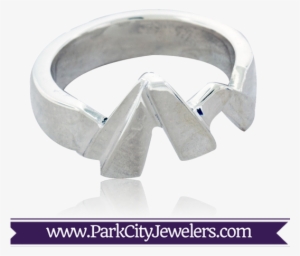 Sterling Silver Mountain Silhouette Band