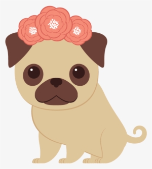 Png Royalty Free Library Creating The Wreath Placing - Dibujos De Perros Pug