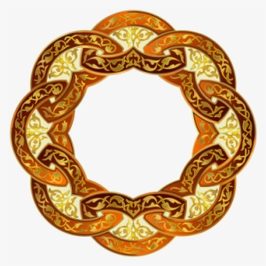 Orange Octagonal Frame Decoration, Luxury, Octagon, - Portable Network Graphics