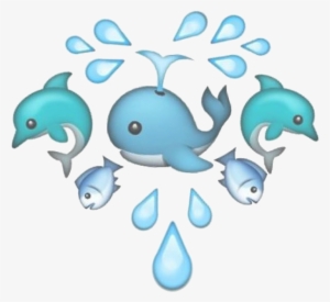 #water #emoji #blue - Dolphin Emoji Png
