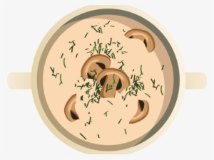 Soup Clipart Watercolor - Mushroom Soup Vector