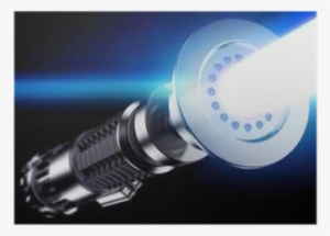 3d Rendering Of A Lightsaber Over Dark Background Poster - Cel Mai Mare Laser Din Romania