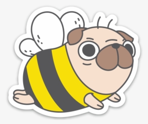 Pug Bee Vinyl Sticker - Sticker