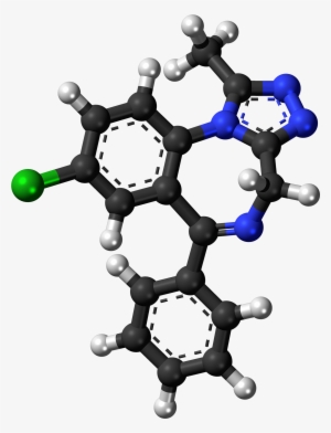 Alprazolam Molecule Ball - Amine Compounds (chemical Compounds)