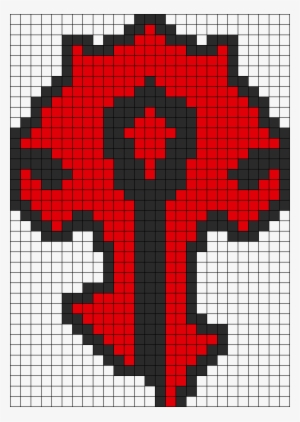 Horde Symbol Perler Perler Bead Pattern / Bead Sprite - Horde Logo Pixel Art
