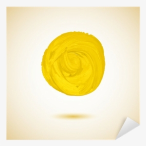 Vinilo Pixerstick Acuarela Amarillo Del Círculo Del - Persian Buttercup