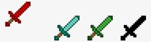 Minecraft Swords - Emerald Sword Pixel Art