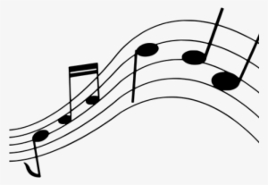 Headphones Clipart Music Staff - Transparent Background Music Notes