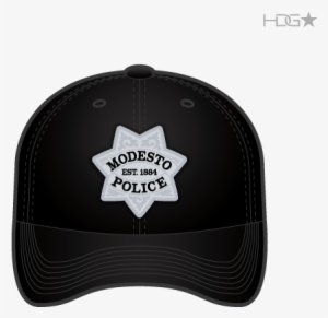 Ca Modesto Police Black Hat Front - Police K9 Hat