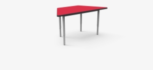 Trapezoid Toro Table With Laminate Top Round, Adjustable - Outdoor Table