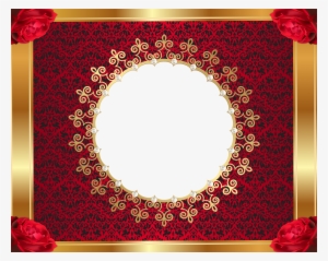 Red Gold Frame Png