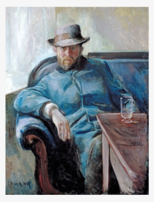 This Is A Portrait Of The Writer Han Jæger Who Had - Hans Jaeger Edvard Munch