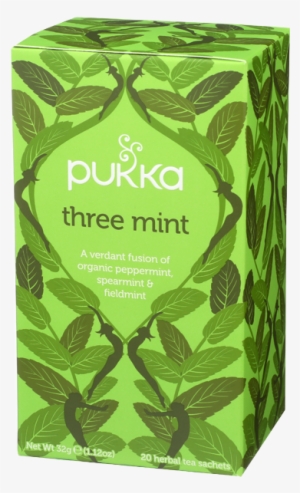 Pukka Tea Herbal Three Mint - Pukka Herbs - Organic Herbal Tea Three Mint - 20 Sachets