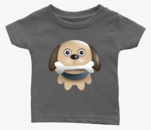 Puppy With Bone Infant 100% Cotton T-shirt - T-shirt