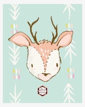 Woodland Animal Nursery Prints - Deer - 576x724 PNG Download - PNGkit