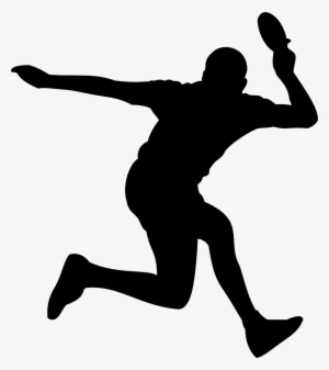 Table Tennis Silhouette At Getdrawings - Table Tennis Cake Topper
