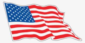 American Race Flag Decals Sizes 3inch - Rippling American Flag